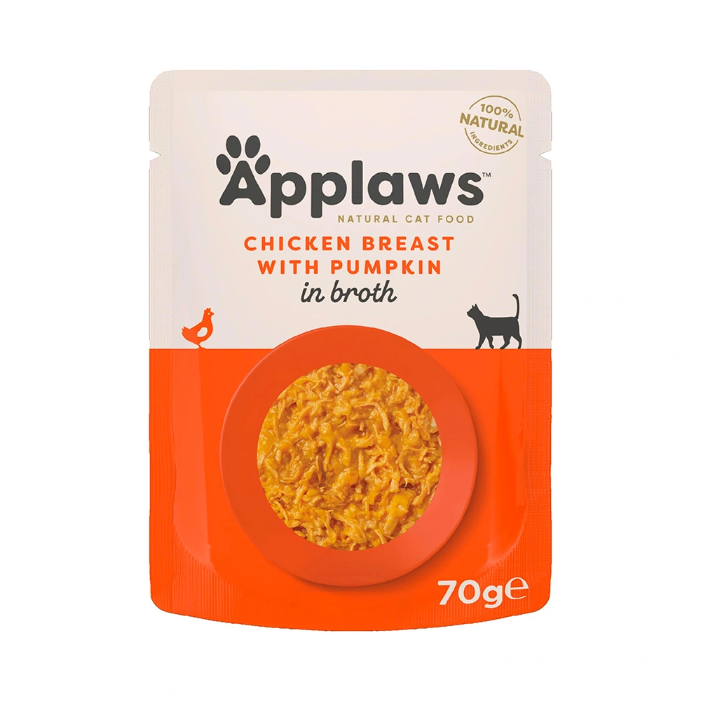 Applaws Kattevådmad Kylling og Græskar 70 g (pouch)